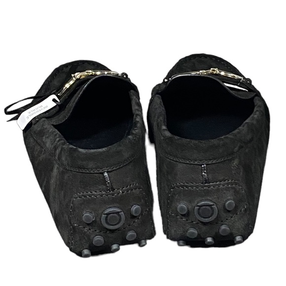 Salvatore Ferragamo - black suede GANCINI DRIVER loafer/moccasin women’s sz 10 - Picture 8 of 10